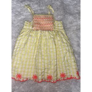 Tucker & Tate Girls Sz. 18 Mo. Smock Yellow Checkered Sundress. Lined. Adorable